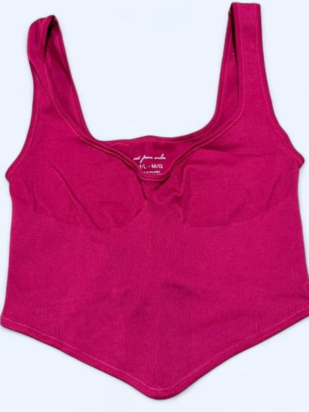Urban Outfitters Maroon Ribbed Scoop Bralette Tank